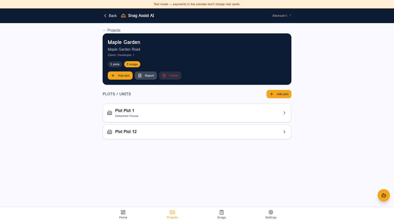 Plot list inside a project